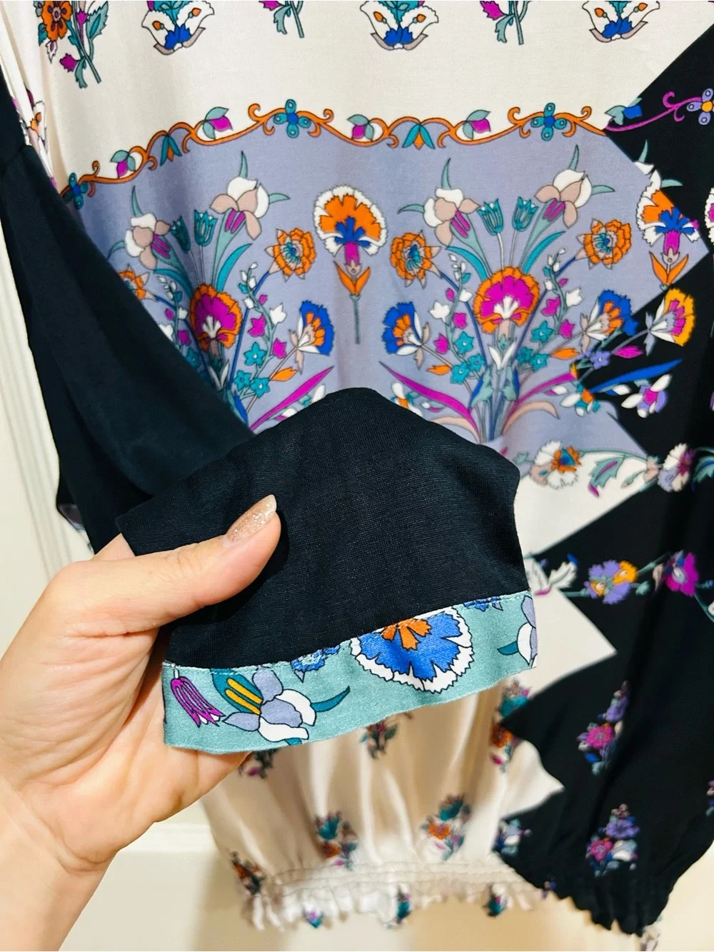 Anthropologie floral satin